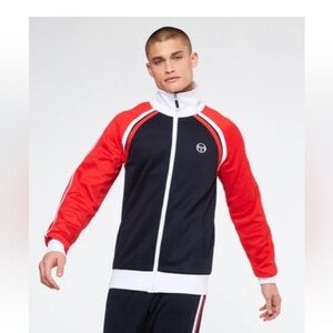 Y2K Sergio Tacchini Men’s 80’s Track Jacket with Logo Streetware Athleisure